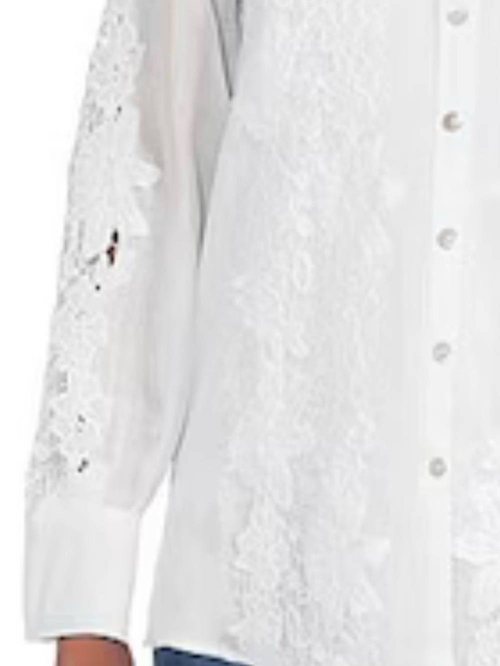 Ali Miles long sleeve lace shirt petite XL - Picture 3 of 6